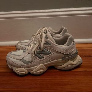 New Balance 9060 Sea Salt with Concrete and Silver Metallic